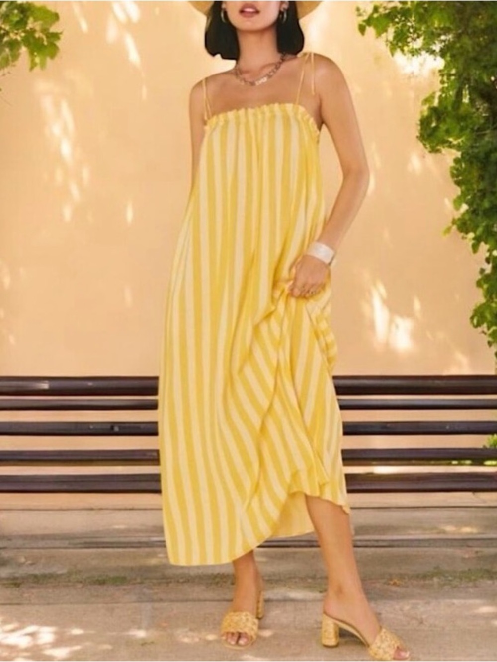 Show Me Your MuMu Yellow Stripe Maxi Dress